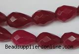 CCN191 15.5 inches 10*14mm faceted teardrop candy jade beads