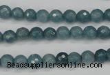 CCN1911 15 inches 6mm faceted round candy jade beads wholesale