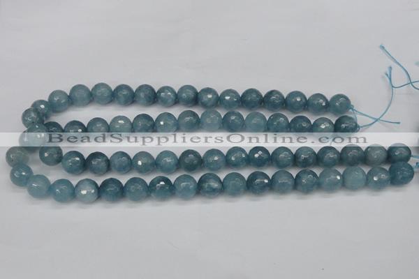 CCN1914 15 inches 12mm faceted round candy jade beads wholesale