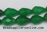 CCN194 15.5 inches 10*14mm faceted teardrop candy jade beads