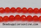 CCN1951 15 inches 6mm faceted round candy jade beads wholesale