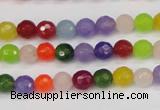 CCN1982 15 inches 8mm faceted round candy jade beads wholesale