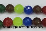 CCN1984 15 inches 12mm faceted round candy jade beads wholesale