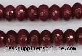 CCN1992 15 inches 8*12mm faceted rondelle candy jade beads wholesale