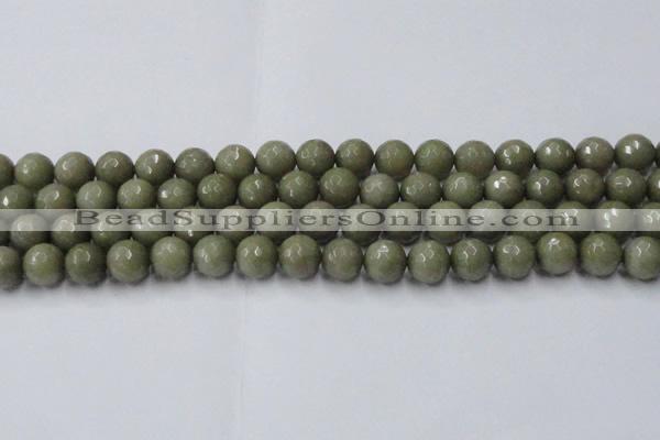 CCN2026 15 inches 12mm faceted round candy jade beads wholesale