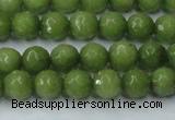 CCN2037 15 inches 6mm faceted round candy jade beads wholesale