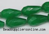 CCN204 15.5 inches 12*22mm faceted teardrop candy jade beads