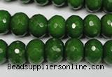 CCN2109 15.5 inches 8*12mm faceted rondelle candy jade beads