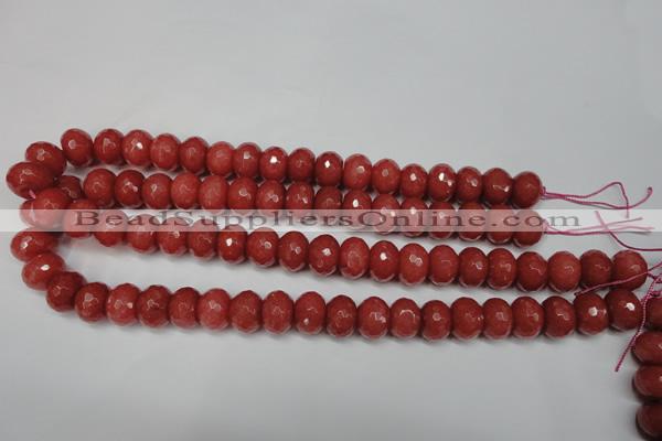 CCN2128 15.5 inches 8*12mm faceted rondelle candy jade beads