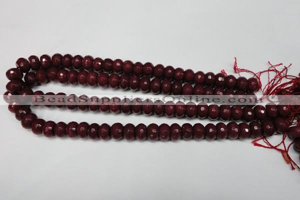 CCN2135 15.5 inches 8*12mm faceted rondelle candy jade beads