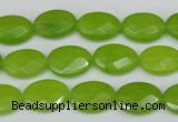 CCN215 15.5 inches 10*14mm faceted oval candy jade beads