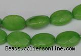 CCN216 15.5 inches 10*14mm faceted oval candy jade beads