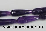 CCN2171 15.5 inches 8*25mm faceted teardrop candy jade beads