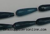 CCN2175 15.5 inches 8*25mm faceted teardrop candy jade beads