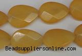 CCN2192 15.5 inches 15*20mm faceted flat teardrop candy jade beads