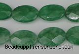 CCN2209 15.5 inches 13*18mm faceted oval candy jade beads