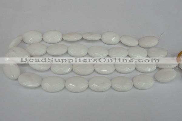 CCN2220 15.5 inches 18*25mm faceted oval candy jade beads