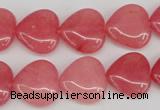 CCN2240 15.5 inches 15*15mm heart candy jade beads wholesale