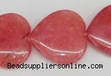 CCN2242 15.5 inches 25*25mm heart candy jade beads wholesale