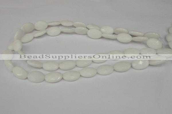 CCN225 15.5 inches 12*18mm faceted oval candy jade beads