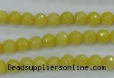 CCN2254 15.5 inches 6mm faceted round candy jade beads wholesale