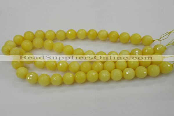 CCN2257 15.5 inches 12mm faceted round candy jade beads wholesale