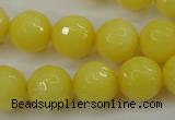 CCN2258 15.5 inches 14mm faceted round candy jade beads wholesale