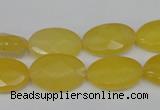 CCN226 15.5 inches 12*18mm faceted oval candy jade beads