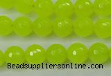 CCN2264 15.5 inches 10mm faceted round candy jade beads wholesale