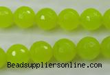 CCN2265 15.5 inches 12mm faceted round candy jade beads wholesale