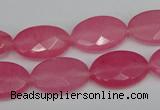 CCN227 15.5 inches 12*18mm faceted oval candy jade beads