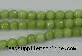 CCN2271 15.5 inches 6mm faceted round candy jade beads wholesale