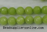 CCN2273 15.5 inches 10mm faceted round candy jade beads wholesale