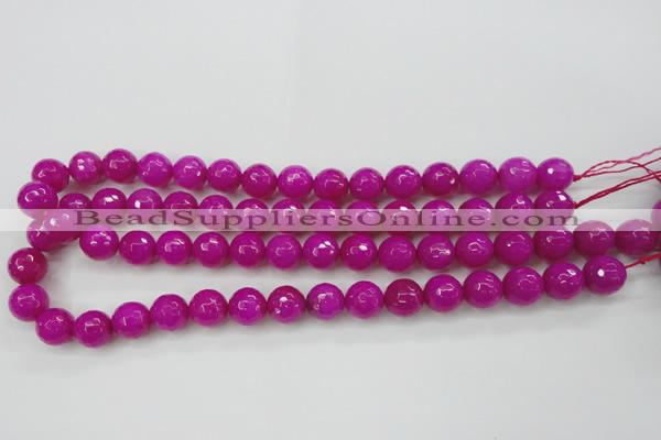 CCN2297 15.5 inches 12mm faceted round candy jade beads wholesale