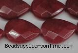 CCN2329 15.5 inches 18*25mm faceted flat teardrop candy jade beads