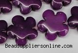 CCN2345 15.5 inches 20mm carved flower candy jade beads wholesale