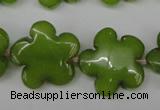 CCN2346 15.5 inches 20mm carved flower candy jade beads wholesale