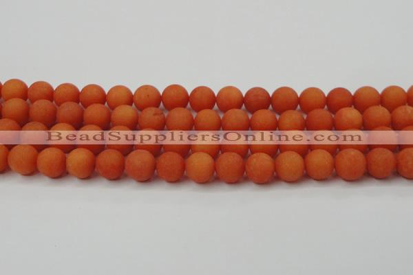 CCN2407 15.5 inches 4mm round matte candy jade beads wholesale