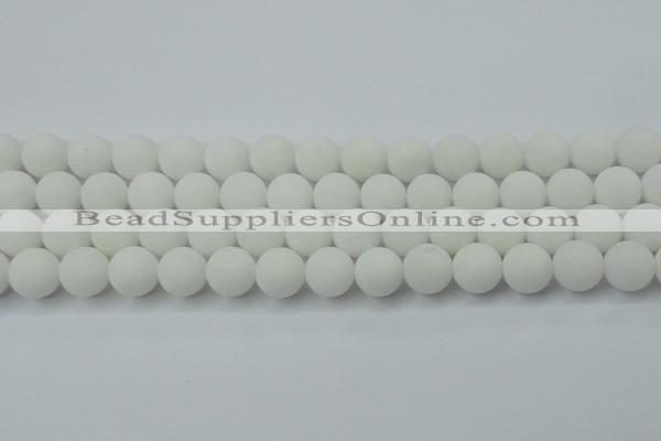 CCN2420 15.5 inches 6mm round matte candy jade beads wholesale