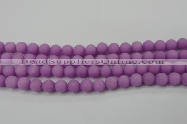 CCN2422 15.5 inches 6mm round matte candy jade beads wholesale