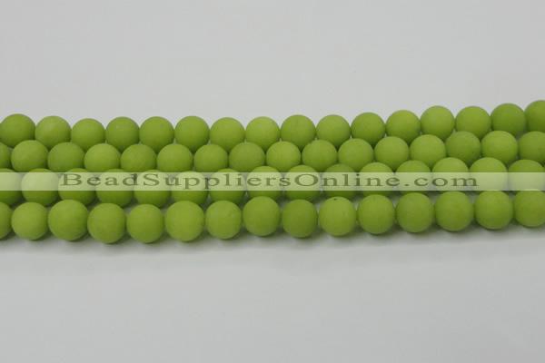 CCN2429 15.5 inches 6mm round matte candy jade beads wholesale