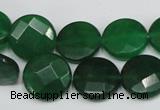 CCN243 15.5 inches 15mm faceted coin candy jade beads wholesale