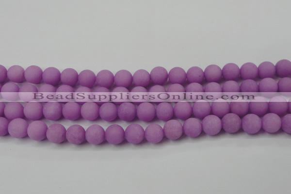 CCN2442 15.5 inches 8mm round matte candy jade beads wholesale