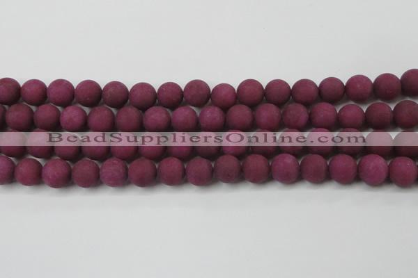 CCN2445 15.5 inches 8mm round matte candy jade beads wholesale