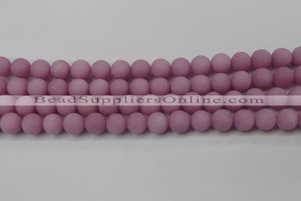 CCN2463 15.5 inches 10mm round matte candy jade beads wholesale