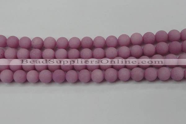 CCN2483 15.5 inches 12mm round matte candy jade beads wholesale