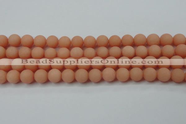 CCN2506 15.5 inches 14mm round matte candy jade beads wholesale