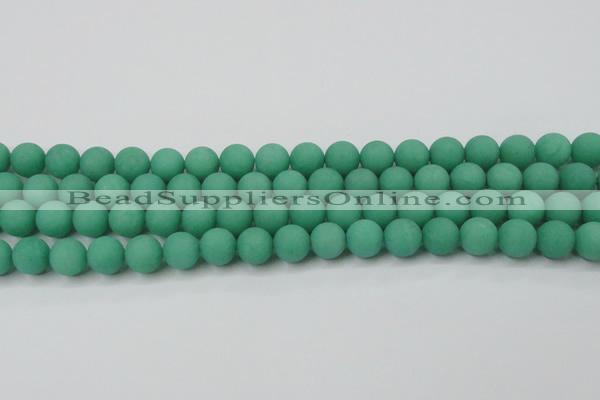 CCN2510 15.5 inches 14mm round matte candy jade beads wholesale