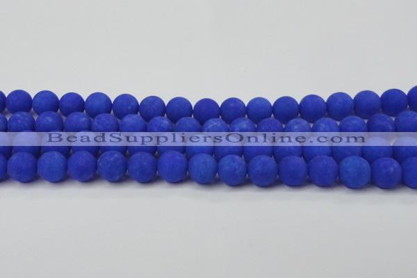 CCN2513 15.5 inches 14mm round matte candy jade beads wholesale