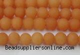 CCN2515 15.5 inches 4mm round matte candy jade beads wholesale